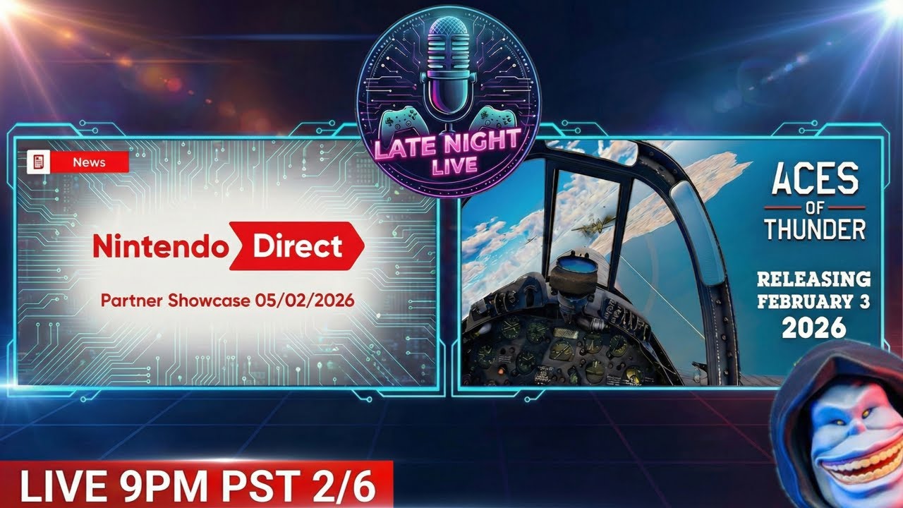 🔴 Nintendo Direct REACTION & Aces of Thunder Review | Late Night Live