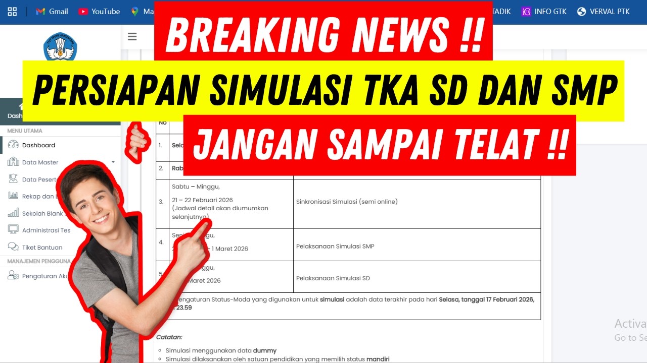 PERSIAPAN SIMULASI TKA | TERBARU - TKA SD DAN TKA SMP