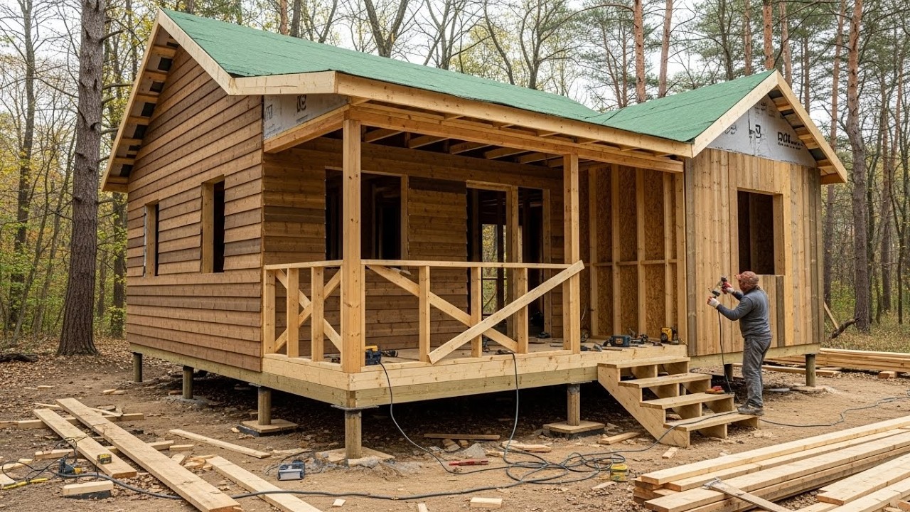 A Beginner Builds a Timber Post-and-Beam House Frame from Start to Finish