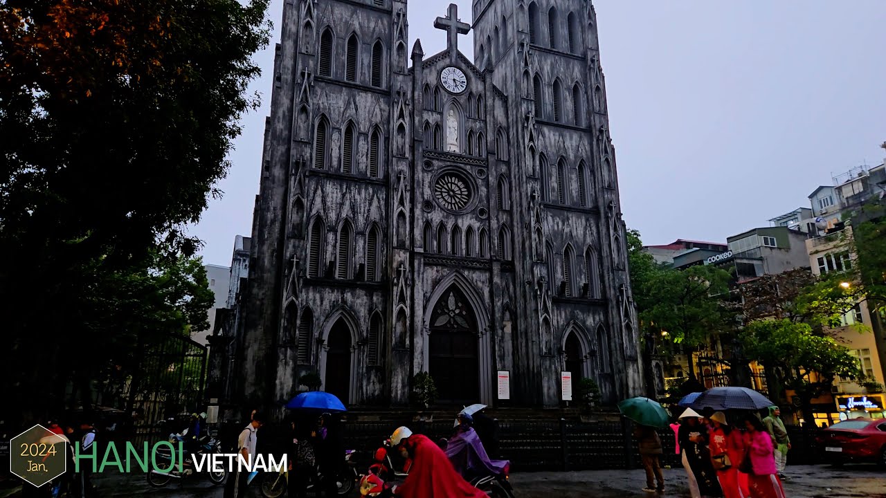 Rainy Hanoi City☔️ •[4k] Hanoi, Vietnam