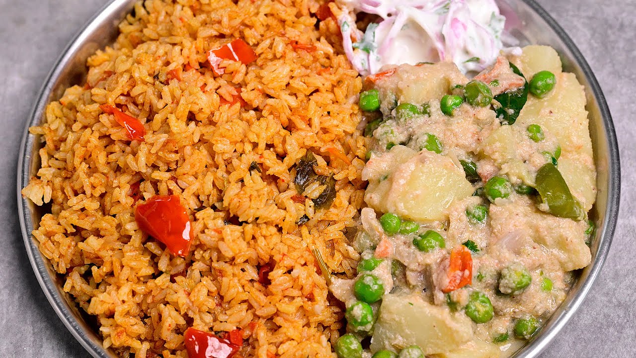 Lunch Menu #11/ Tomato Rice/ Urulaikilangu Pal Curry