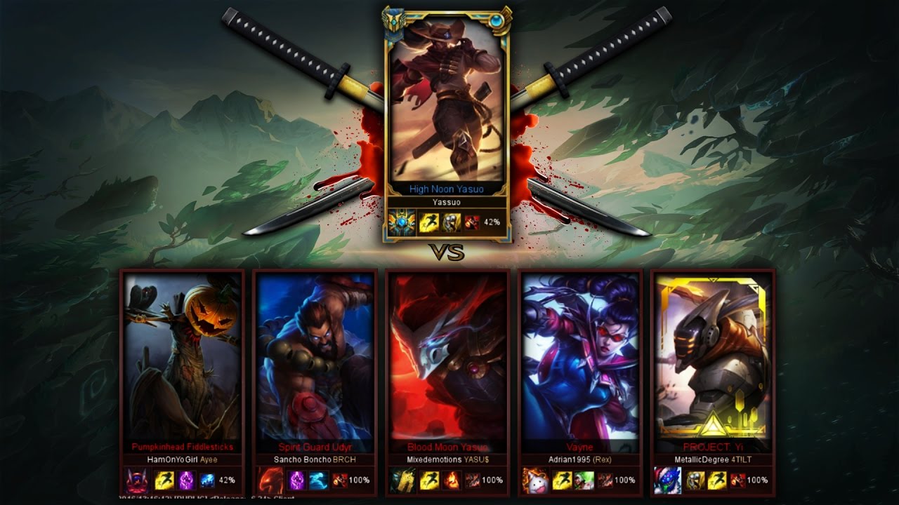 Yassuo vs. Five Bronze Players (1v5) - League of Legends