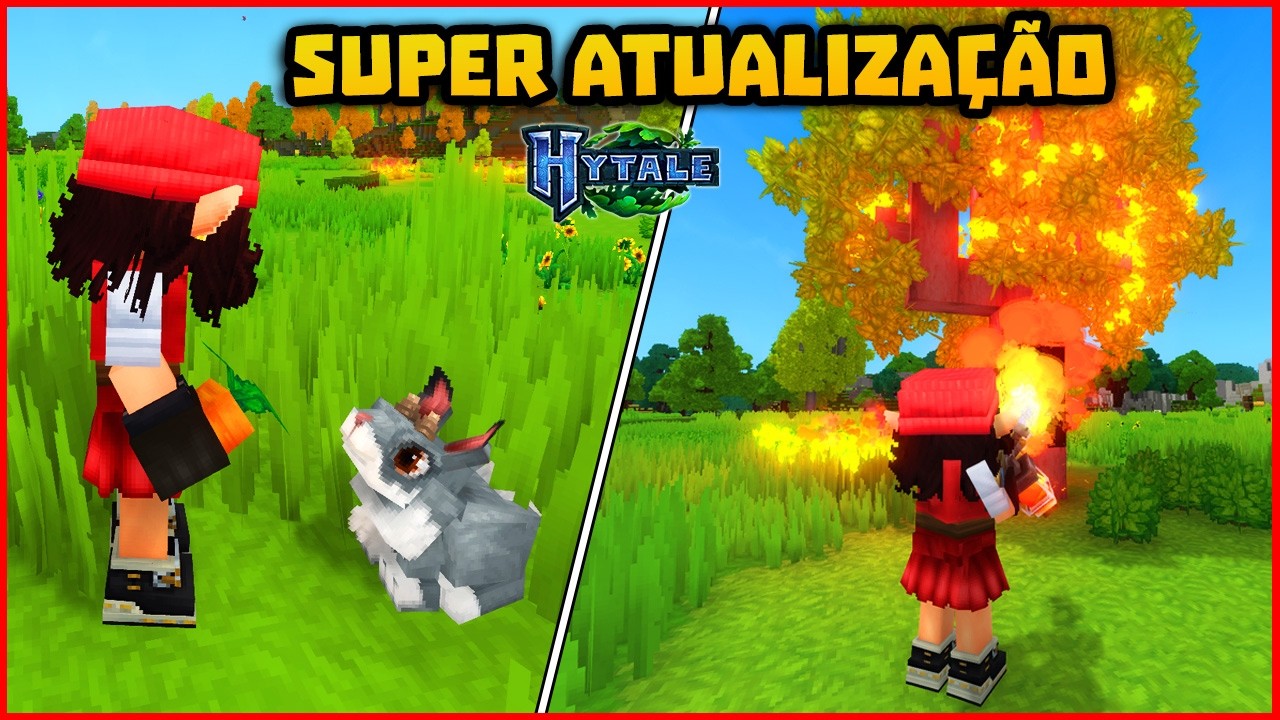 SAIU A ATUALIZAÇÃO OFICIAL do Hytale! Lança-Chamas, Animais Domáveis e MUITO MAIS!