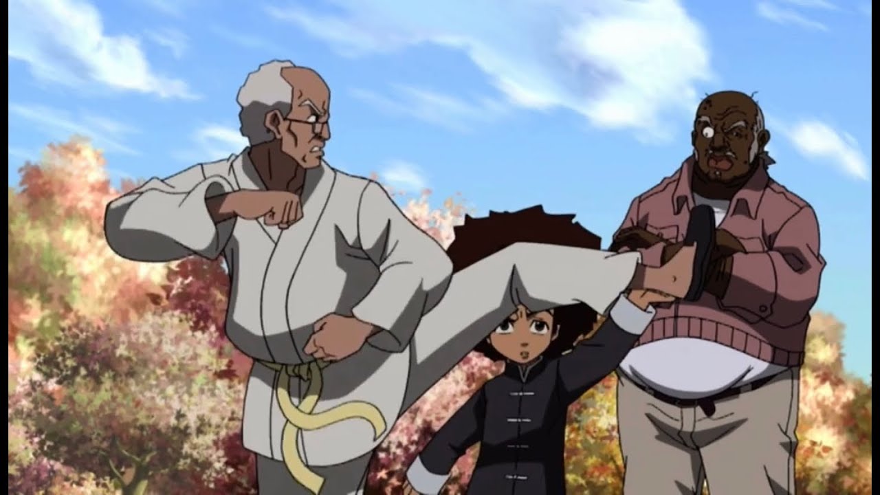 Robert training for Stinkmeaner while Uncle Ruckus debates Black people can&rsquo;t fight