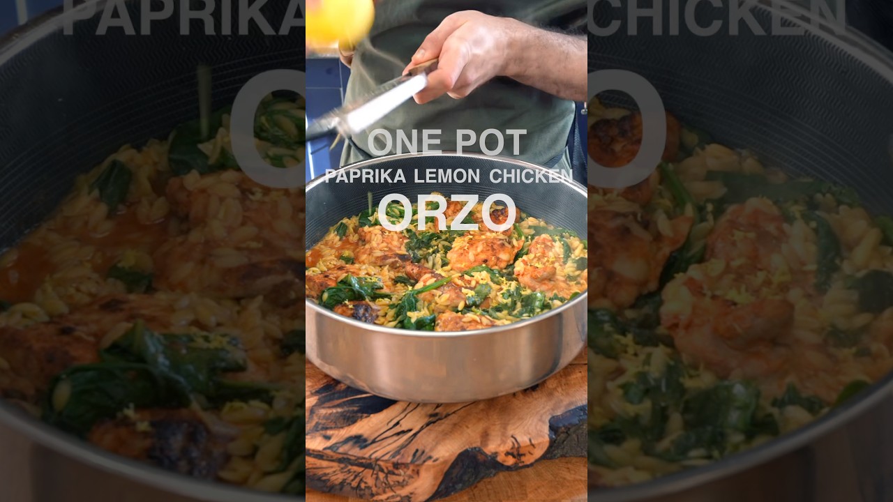 One Pot Paprika Lemon Chicken Orzo Recipe