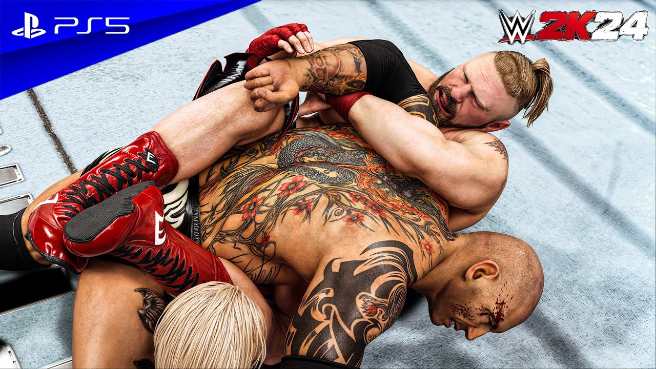 WWE 2K24 - Brock Lesnar vs. Batista | Extreme Rules Match | PS5™ [4K60]