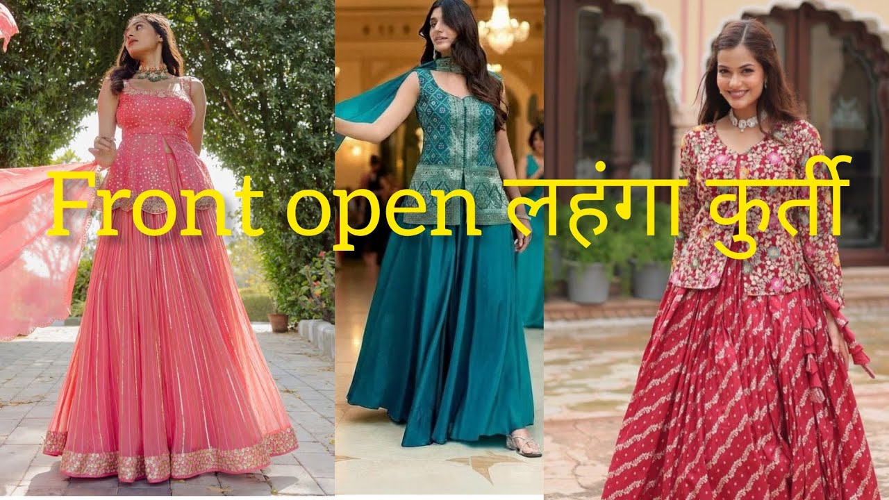Front open lehenga kurti | #2026 #trending #fashion 