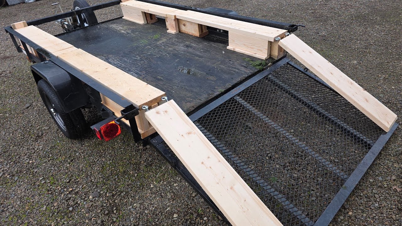 Мой вездеход Gator не помещается между боковыми направляющими моего прицепа... У меня есть идея!