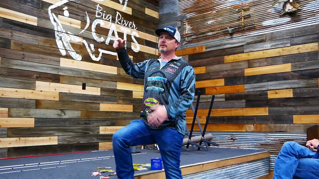 Brad Chappell gives a seminar at the Grizzly Jig Spring Fishing Show 2021