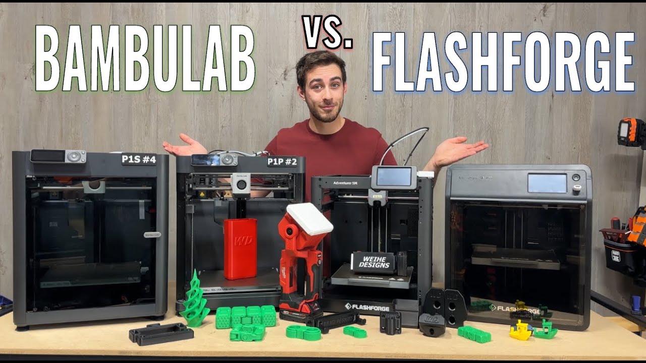 Создаёте ферму 3D-печати? Что лучше: Flashforge Adventurer 5M или Bambu Lab P1P!?