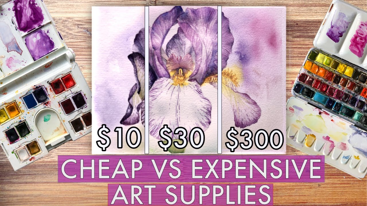 Cheap vs Expensive Art Supplies | Watercolor Paint, Paper, and Brushes