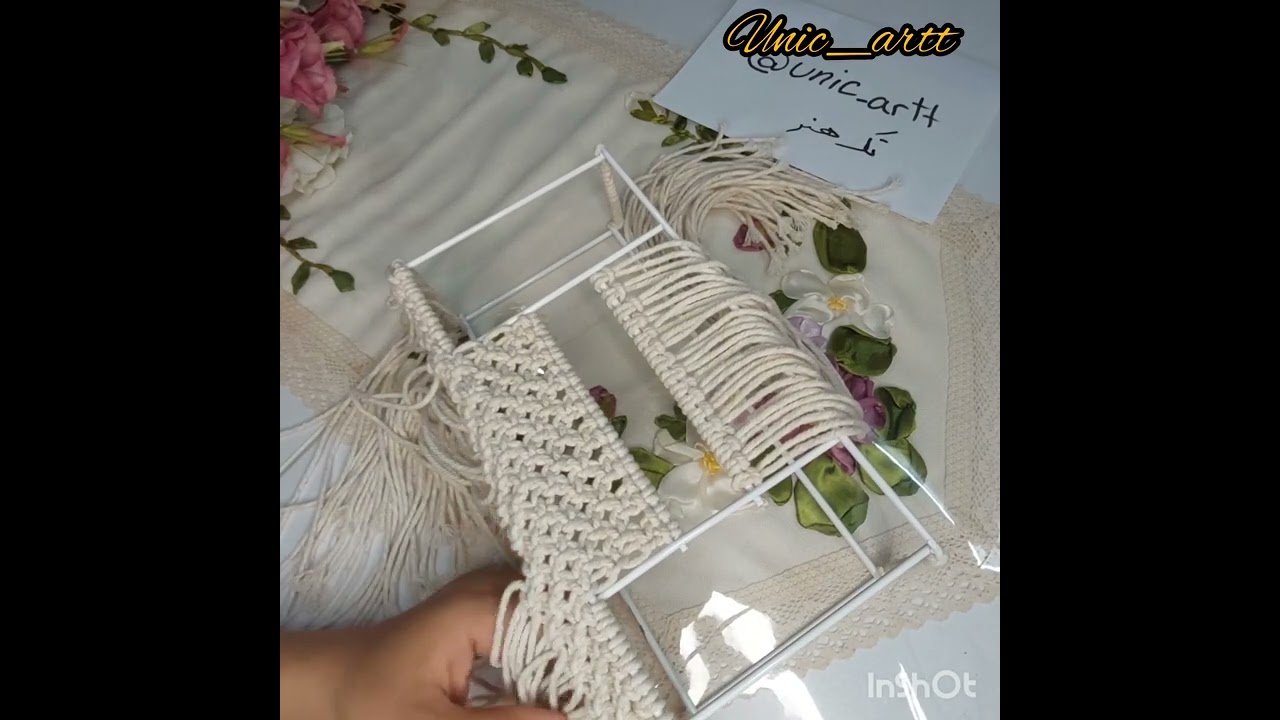 macrame tissu box tutorial #tutorial #macrametutorial @Unic_artt_free_tuterial