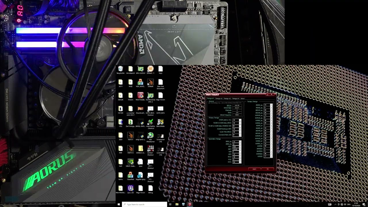 Checking if _dd or _dr timings apply to a 2x48GB memory setup on i9 14900K