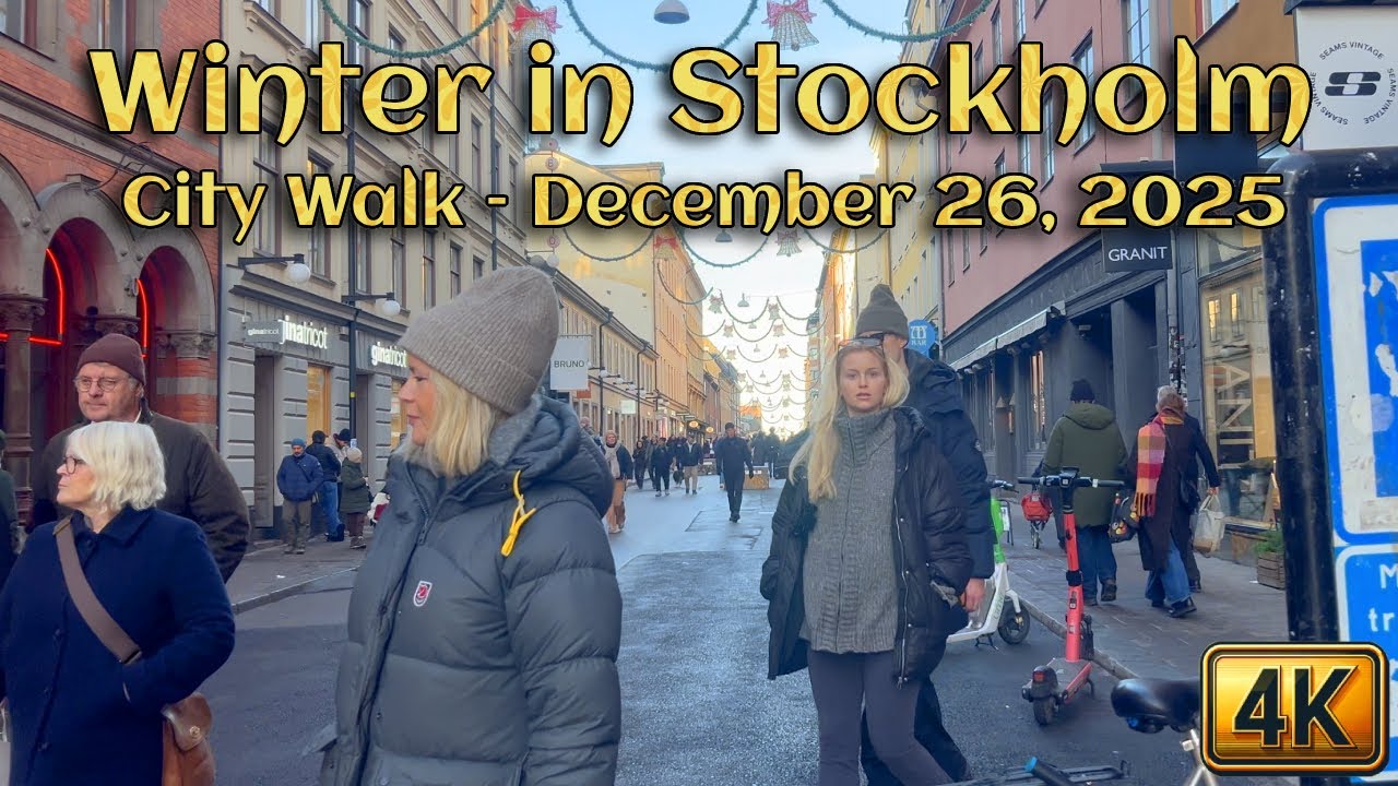 Sweden: Stockholm Today in 4K | Winter City Walk
