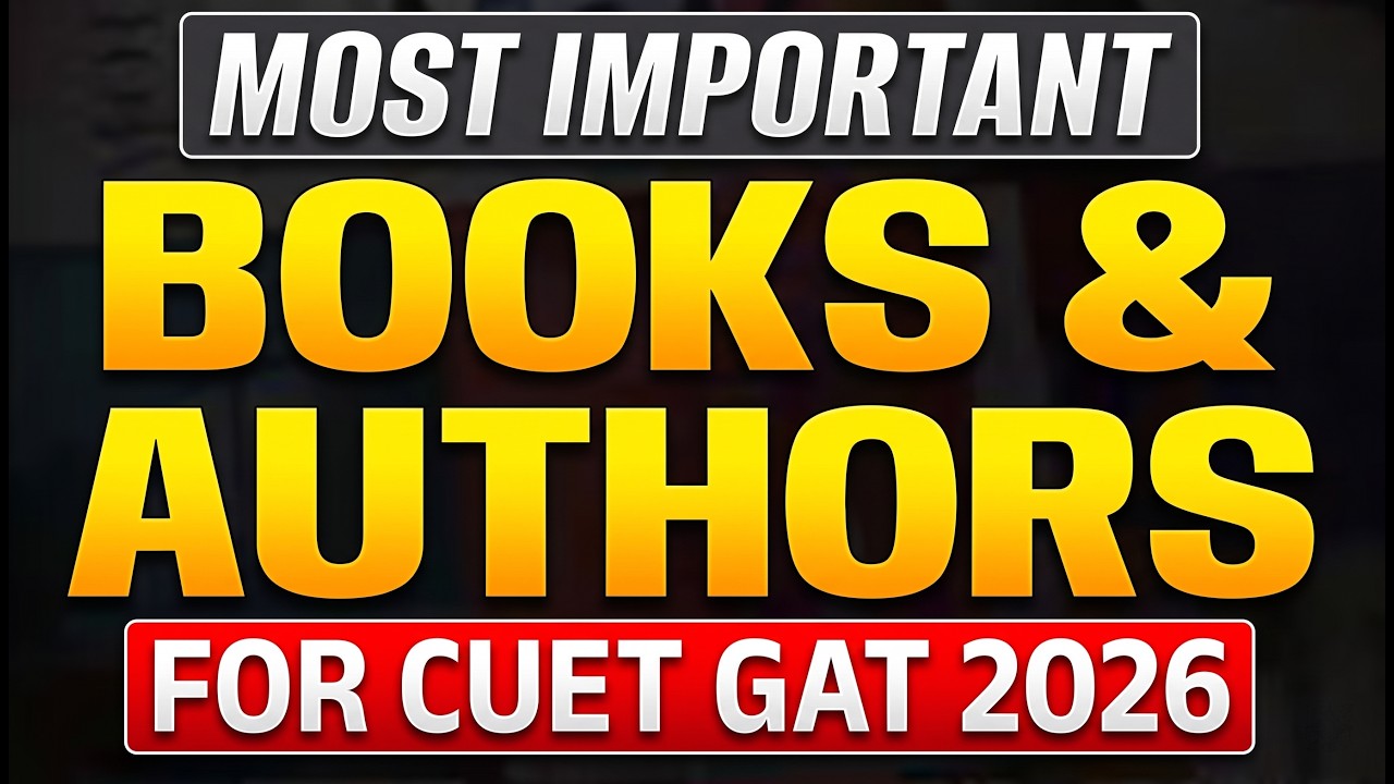 Most Imp Books & Authors | CUET GAT 2026