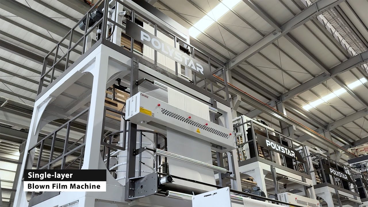 Single-layer Film-blowing Production with Recycled Plastic Pellets