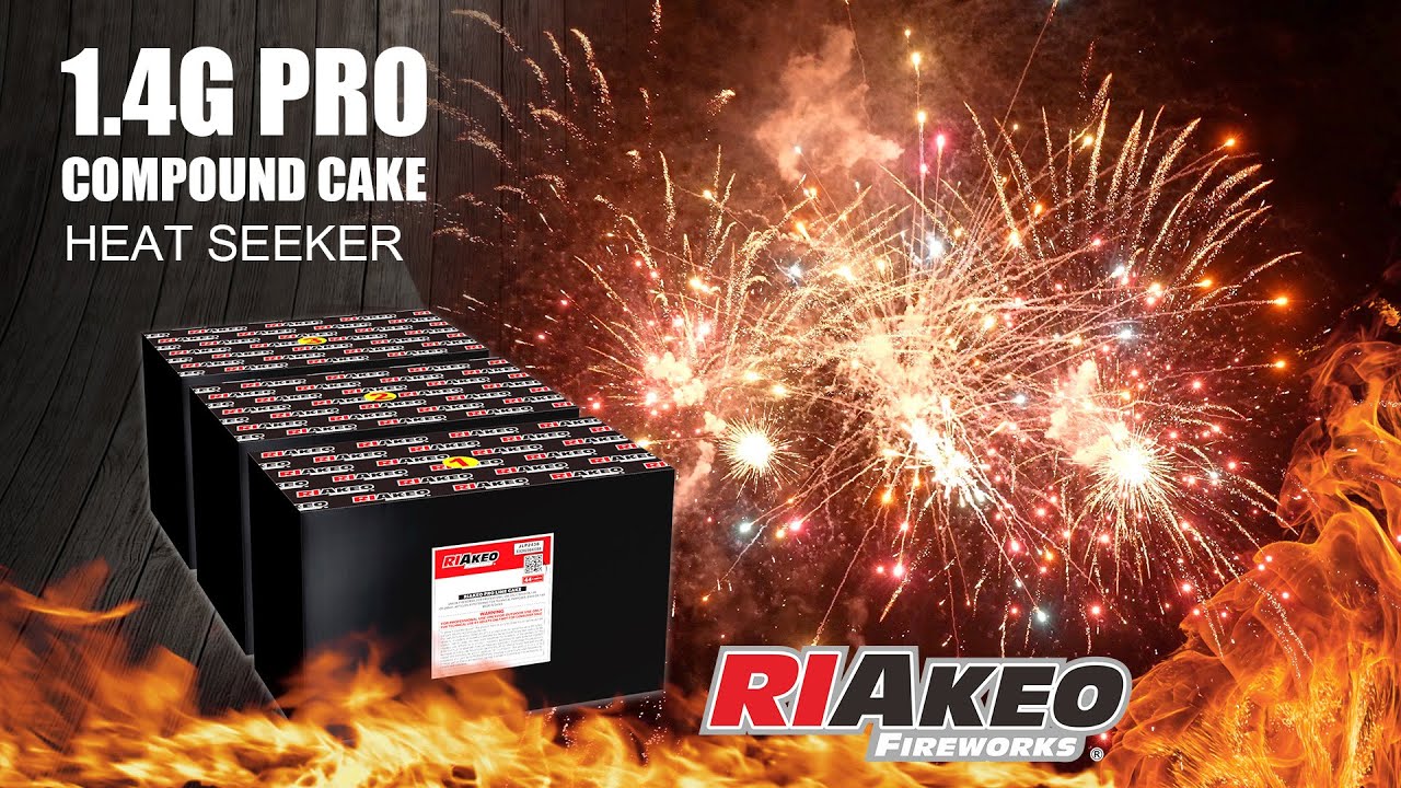 HEAT SEEKER USA 1.4G PRO CAKE ASSORTMENT 134 SHOTS JLP2438 JLP2439 JLP2440 | RIAKEO FIREWORKS