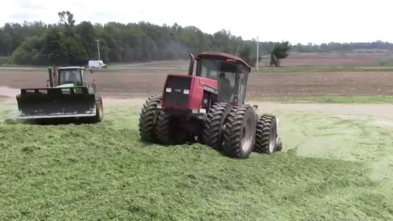 Big Tractor Power Packing A Silage Bunker