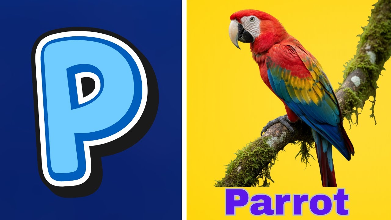 More Words for learning letter P | Parrot 🦜| Pen 🖊️ | Meow Meow English