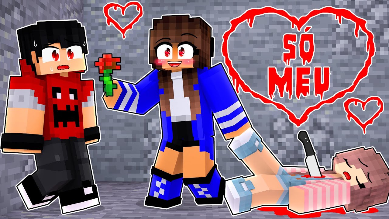 Encontro com NAMORADA YANDERE no Minecraft