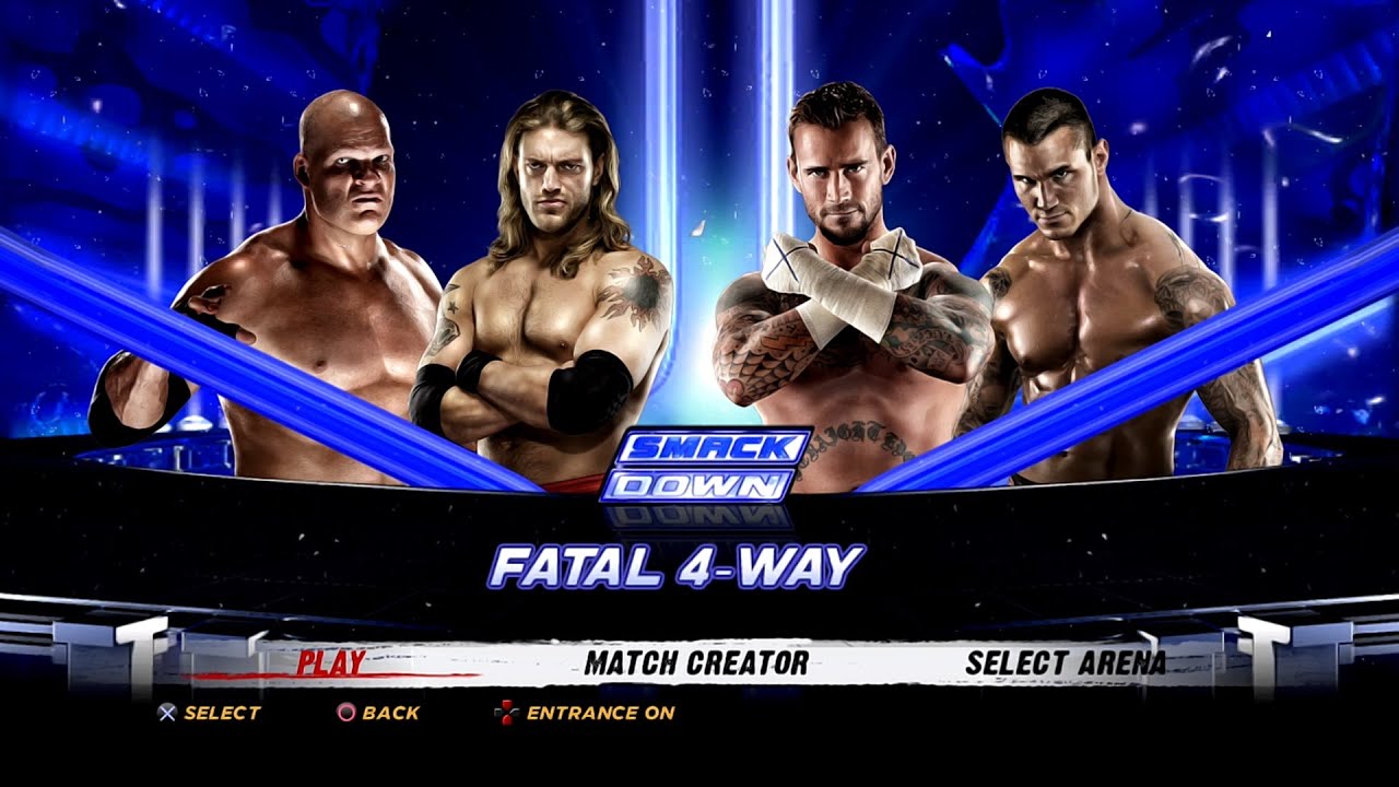 WWE '12 PS3 - Edge VS CM Punk VS Kane VS Randy Orton - Fatal 4-Way [2K][mClassic]