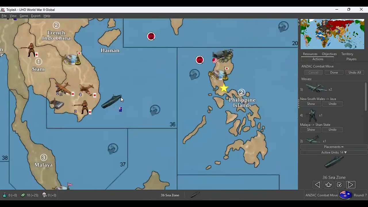 Axis & Allies 1940 Holiday house rule game Anzac 7x