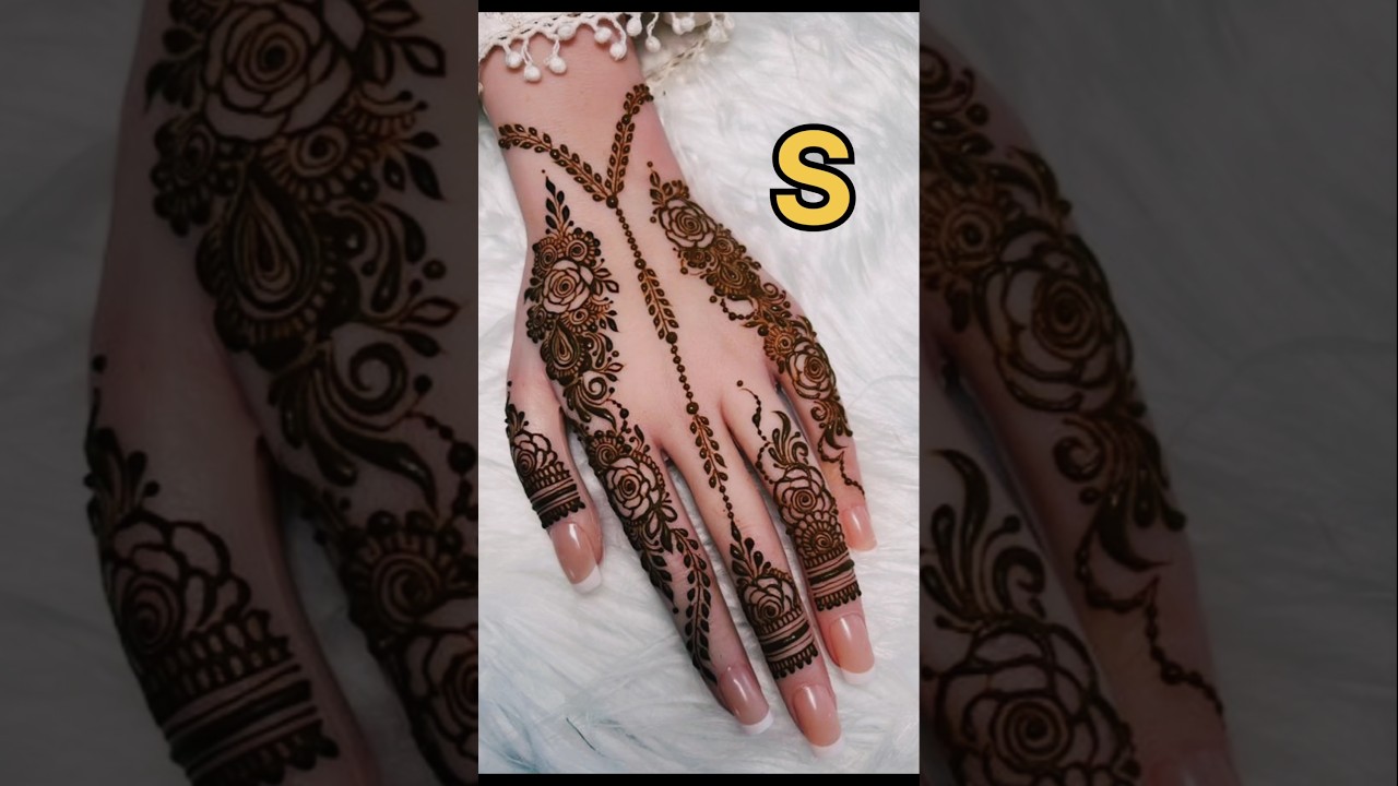 simple and aesthetic mehndi design for hands #mehndi #mehndidesign #aesthetic #shortvideo