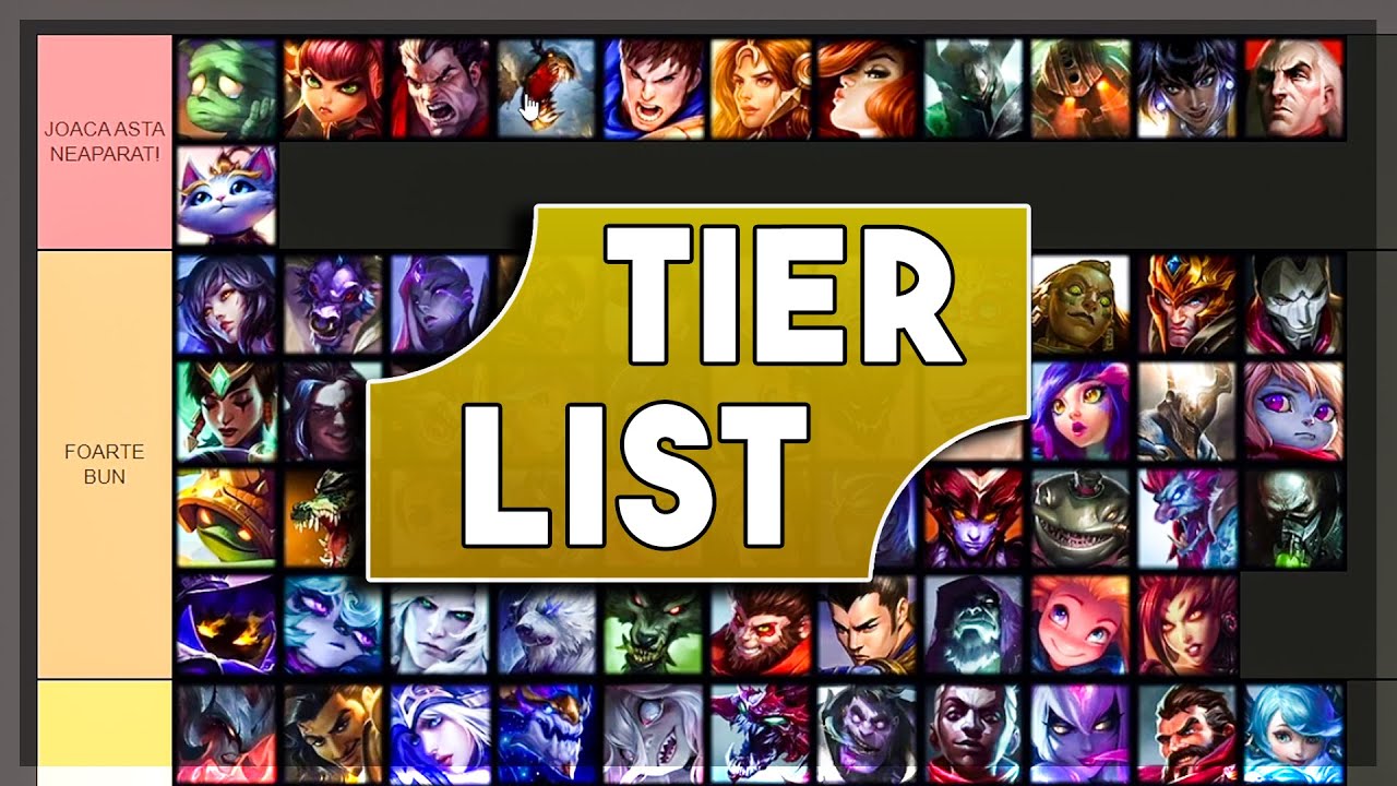 TIER LIST | CEI MAI BUNI CAMPIONI DE JUCAT IN LEAGUE OF LEGENDS!