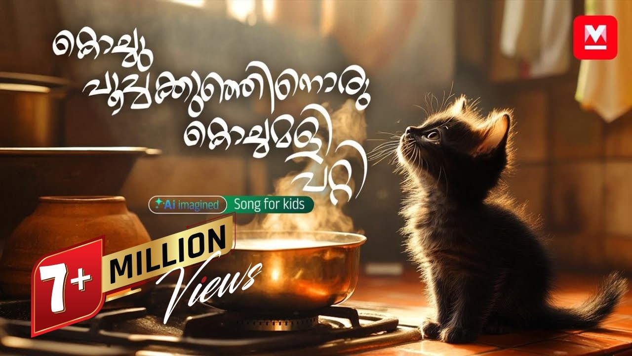 കൊച്ചുപൂച്ചക്കുഞ്ഞിനൊരു കൊച്ചമളി പറ്റി | Malayalam Rhyme Song | MKID
