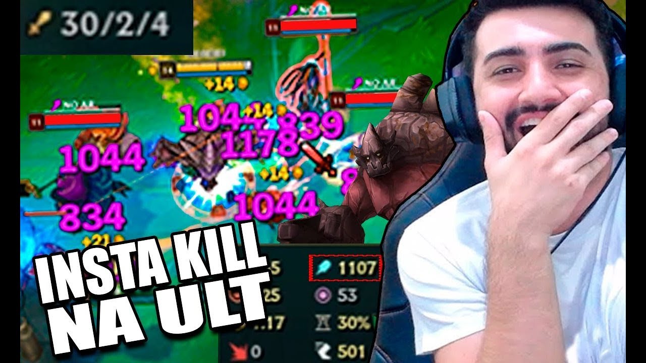 MALPHITE QUE MATA SÓ COM A ULT! *30 KILLS E 1100 DE AP* - League Of Legends