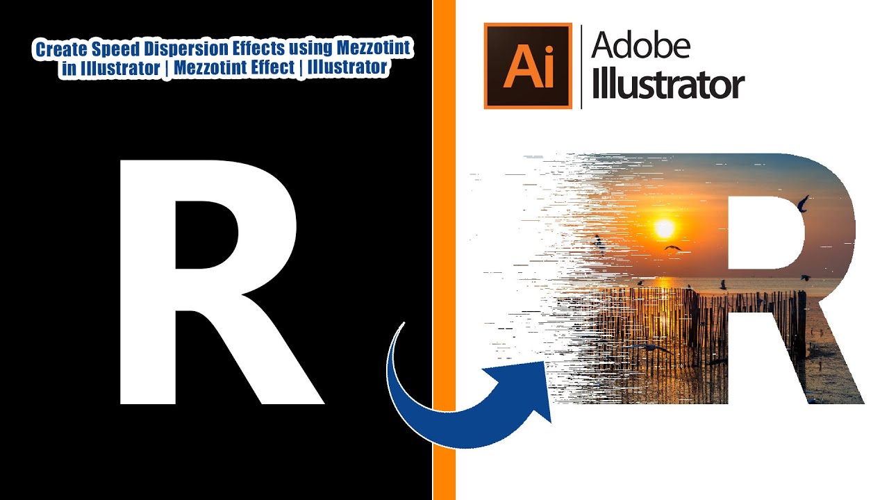 Create Speed Dispersion Effects using Mezzotint in Illustrator | Mezzotint Effect | Illustrator2025