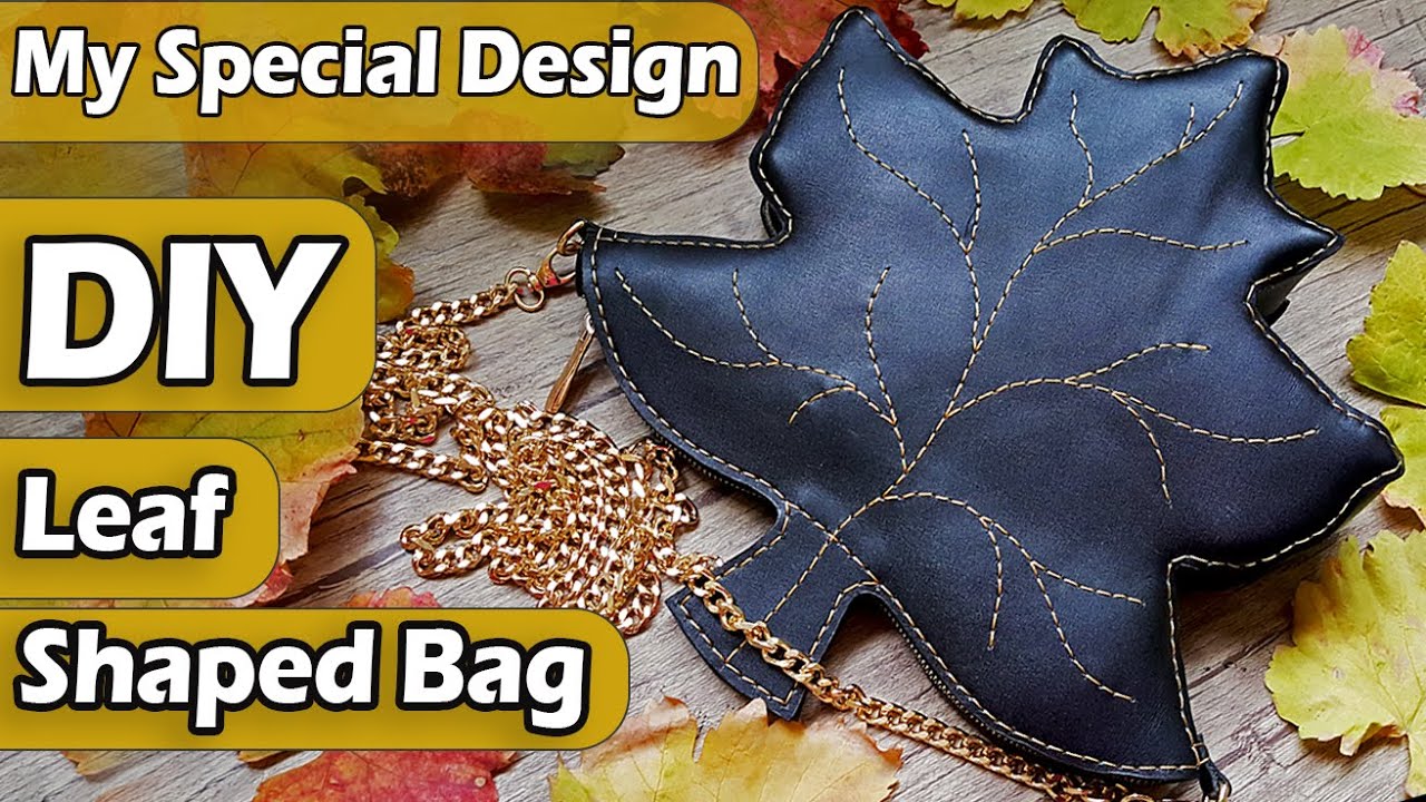 How to Make Leather Bag // Make Leaf Shaped Bag // Grape Leaf
