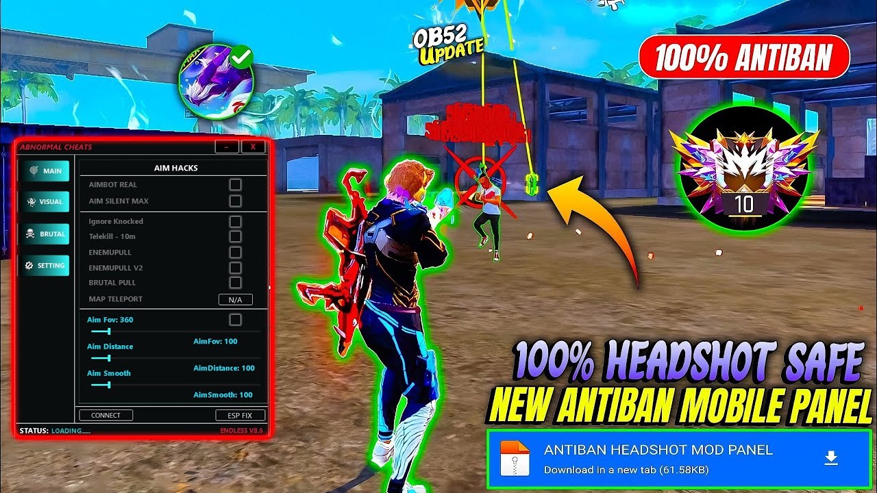 FREE FIRE OB50 🔥 FREE PC PANEL | SILENT AIM 🎯 | PULL PLAYER | DOWNKILL | TELEPORT | AXC CHEATS 💻
