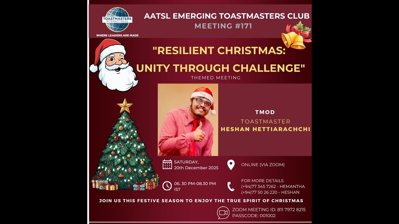 AATSL Emerging Toastmasters Club-171st Meeting-