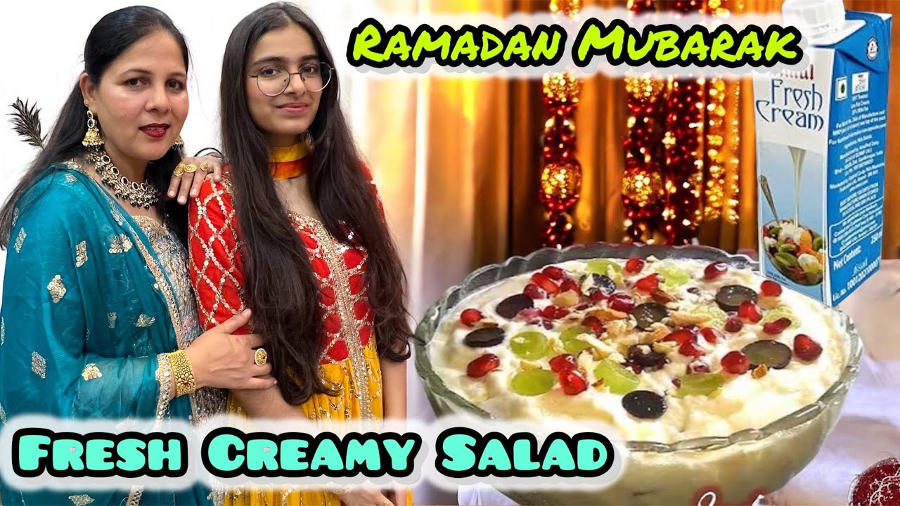 Ramdan 🌙 Mubarak # masha Allah 5th sehri # fresh creem salad # garam kapde organise with new beg