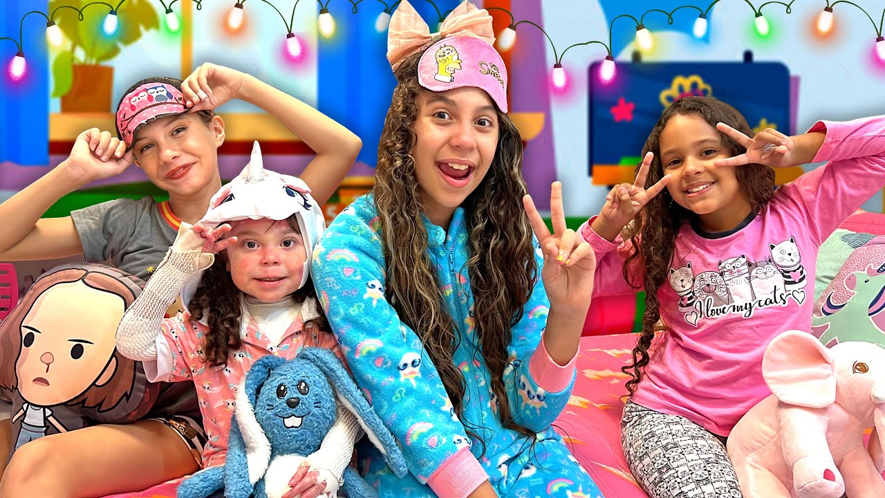 SARAH e suas amigas FAZEM UM FESTA da NOITE DO PIJAMA