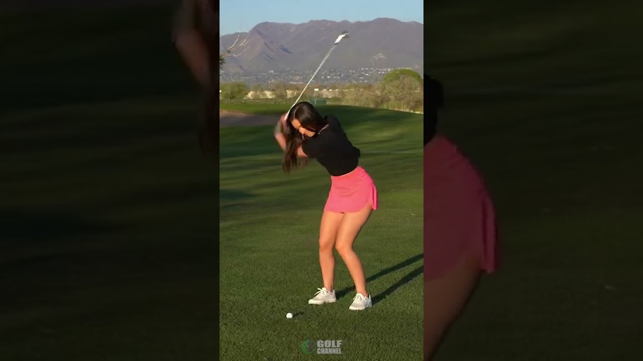 Amazing Golf Swing you need to see | Golf Girl awesome swing | #Golf #shorts | Mei Brennan