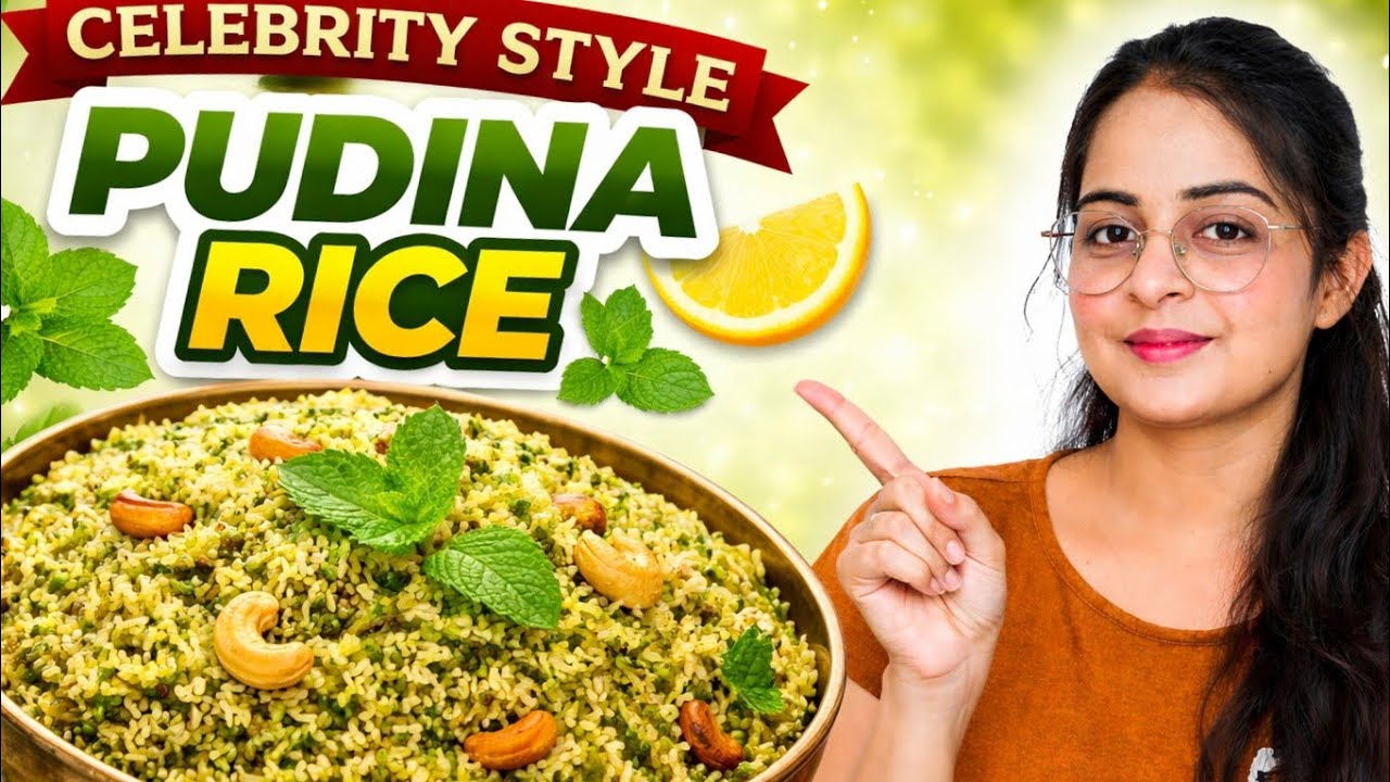 Celebrity style pudina rice 🍚.#viralrecipe#delicious#yummyfood#tasty#@kalewakitchen