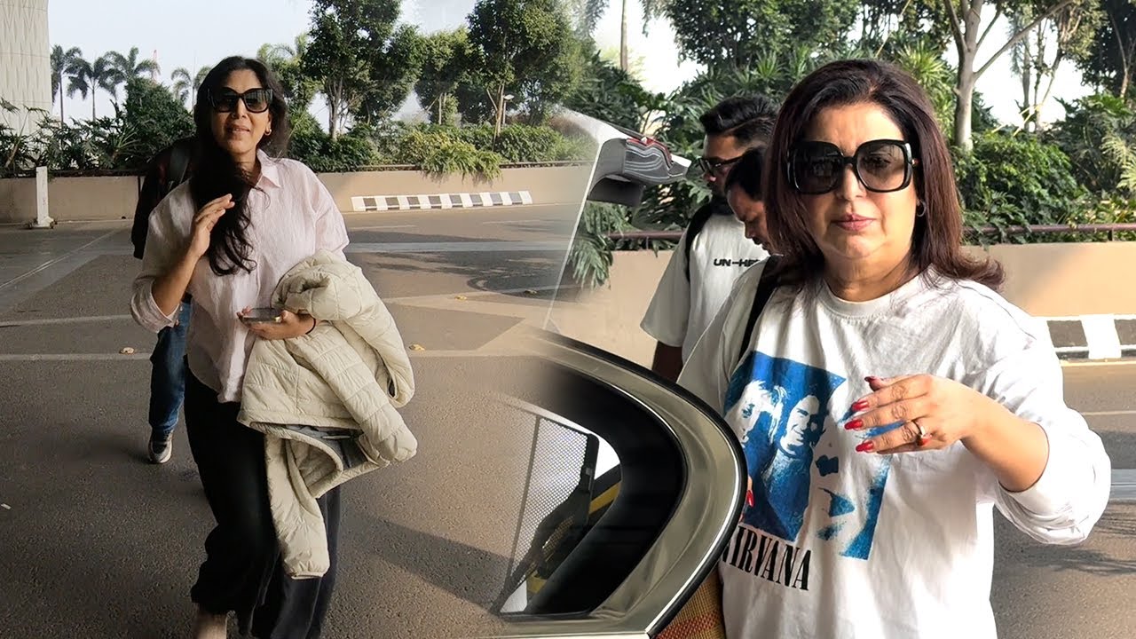 Farah Khan & Sakshi Tanwar Spotted At Mumbai Airport