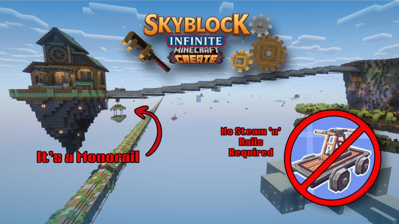 I Built a MONORAIL Without Steam 'n' Rails in Create 6.0 |#19|