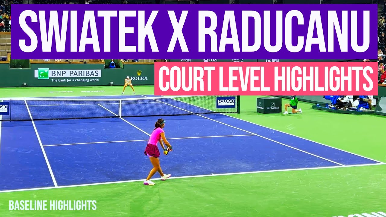 Iga Swiatek x Emma Raducanu | 2023 Court Level Highlights | 4K