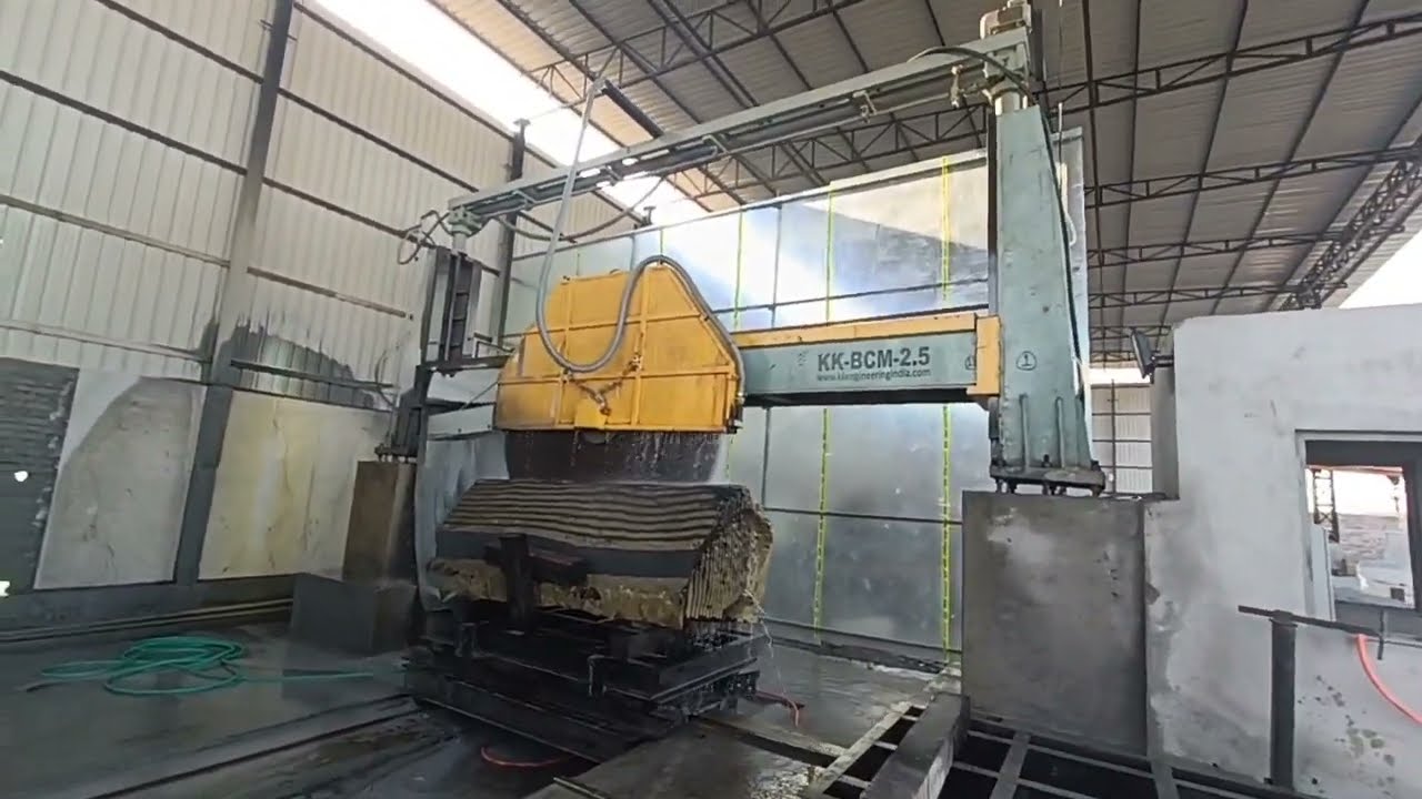 Single Blade Block Cutter Machine by K K Engineering Works Contact +917742004780