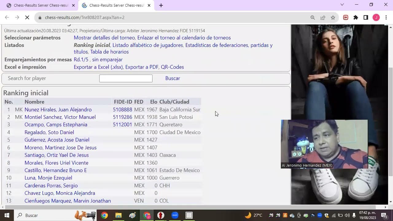 Subir Torneo a Chess results