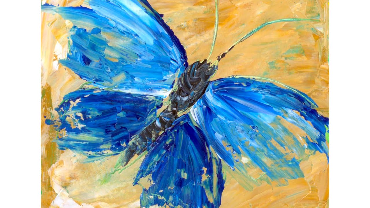 Beginner Acrylic Tutorial Abstract Butterfly Painting | TheArtSherpa