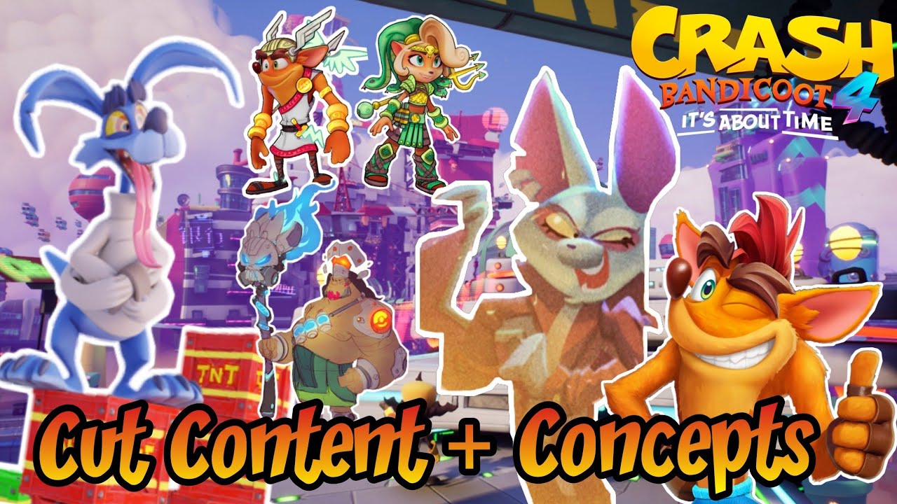 Crash Bandicoot 4: It's About Time Cut Content, Unused Characters and Concept Arts