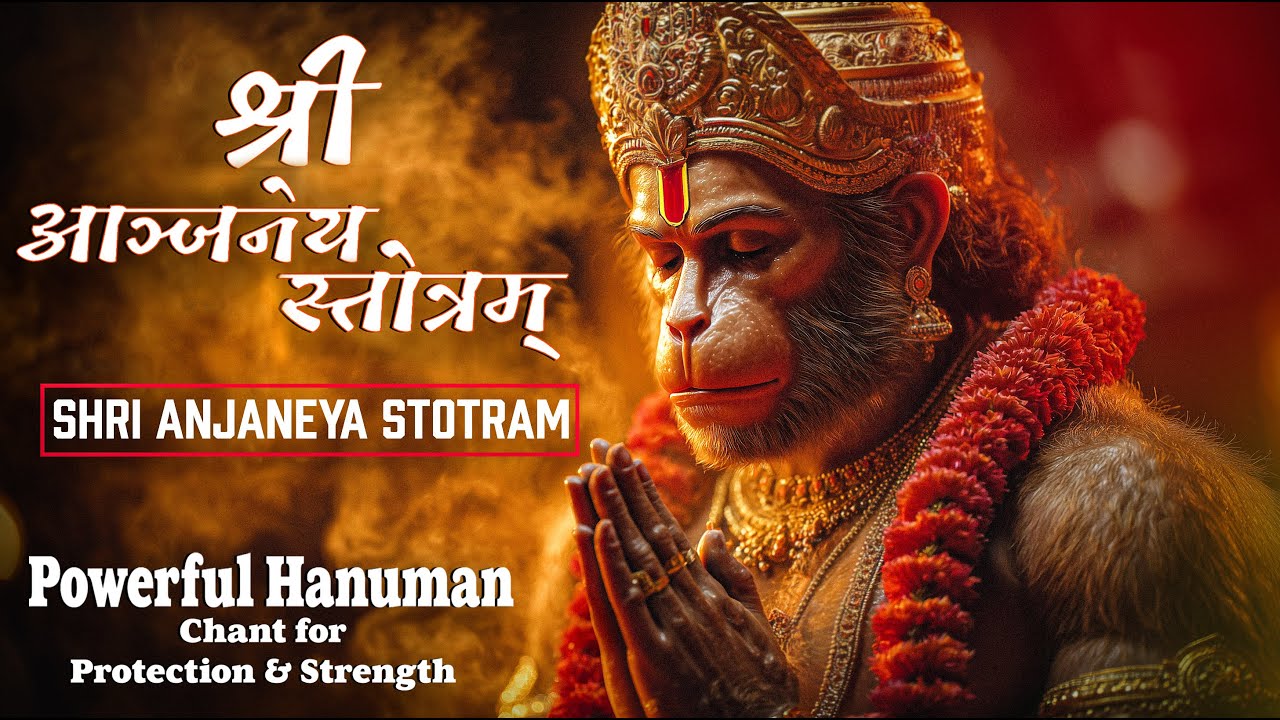 Powerful Shri Anjaneya Stotram 7X | श्री आञ्जनेय स्तोत्रम् Hanuman Mantra for Devotion & Protection