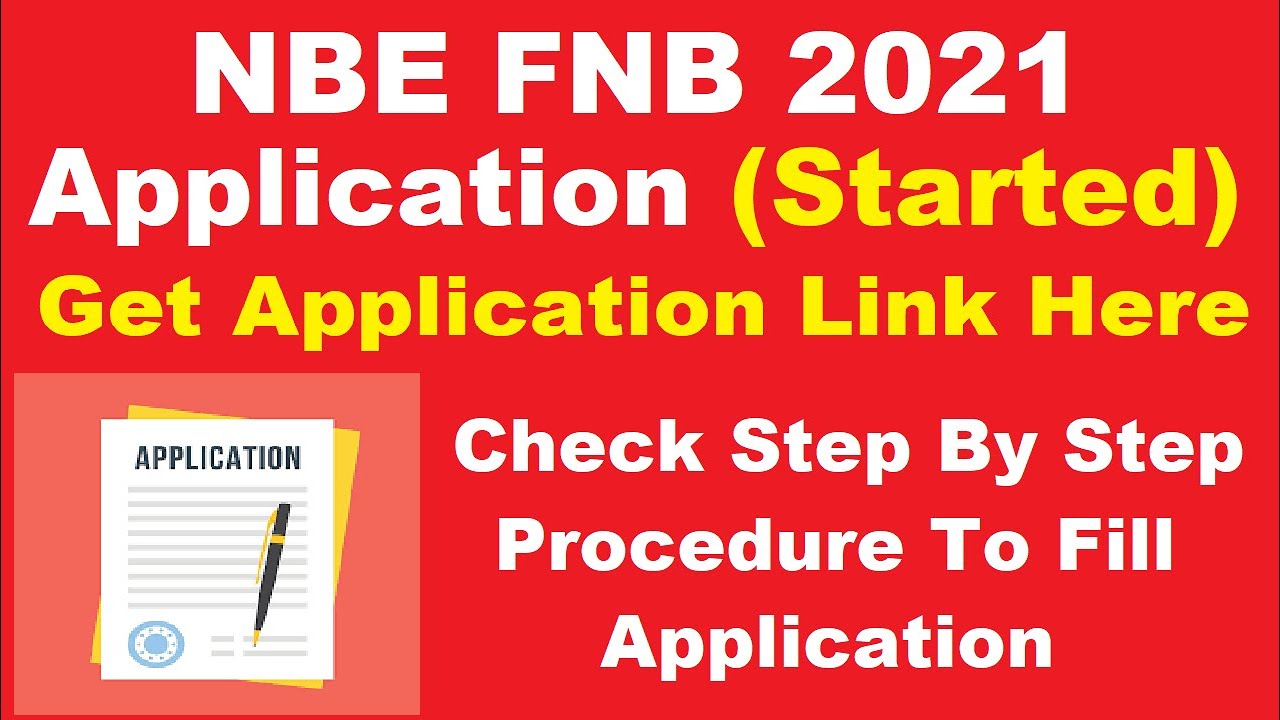 NBE FNB 2021 Application (Started) - How to Fill National Board of Examination FNB 2021 Application