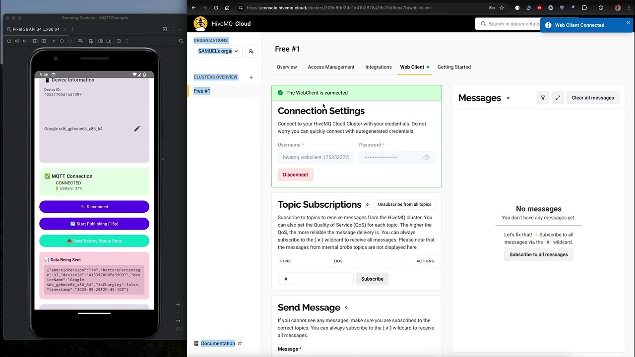 BatteryMQTT: Android app for real-time battery monitoring via MQTT