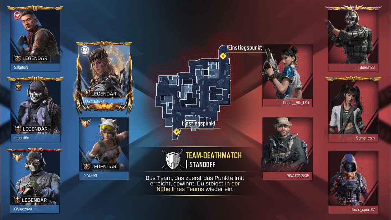 ✨💯✨Call of Duty mobile „Standoff “ Team Deathmatch, ✨🥇1st.✨💥LEGENDÄRY💥🌟 Season 6/USS 9