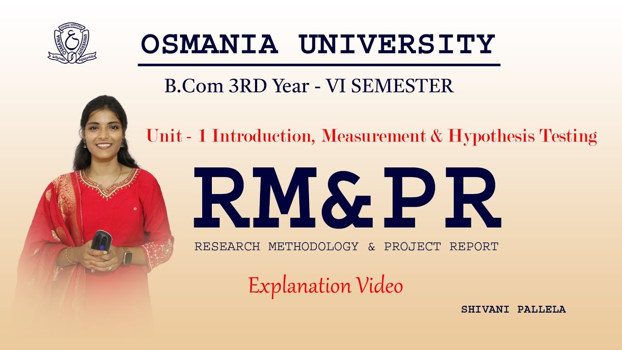 RM&PR || RESEARCH METHODOLOGY & PROJECT REPORT || UNIT 1 EXPLAINATION || 💯 PASS ||@shivanipallela